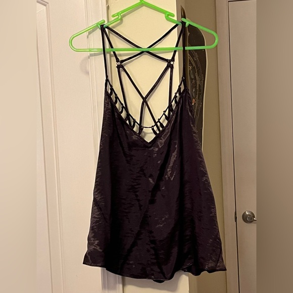 Free People Tops - Free People Silky Dark Purple Camisole Top